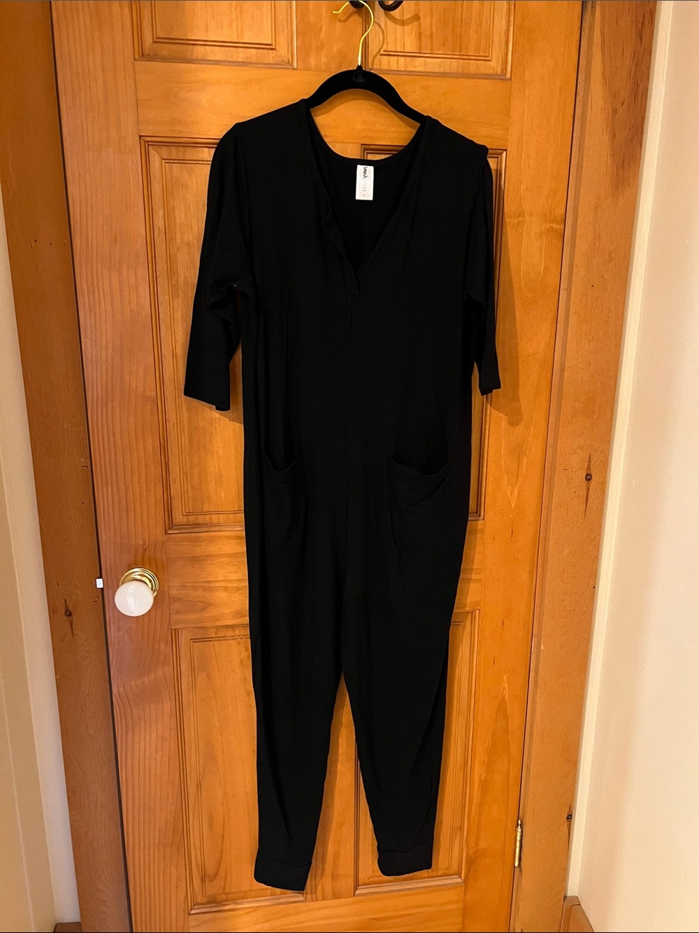 Smash + Tess Black V-Neck Jumpsuit with Pockets